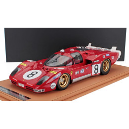 TECNOMODEL FERRARI 512S 5.0L V12 TEAM SEFAC SPA FERRARI N 8 24h LE MANS 1970 ARTURO MERZIARIO - CLAY REGAZZONI - CON VETRINA - W