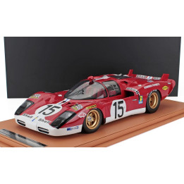 TECNOMODEL FERRARI 512S 5.0L V12 TEAM SCUDERIA FILIPINETTI N 15 24h LE MANS 1970 MIKE PARKES - HERBERT MULLER - CON VETRINA - WI
