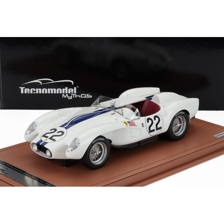 TECNOMODEL FERRARI 250TR 3.0L V12 PONTOON FENDER TESTAROSSA SPIDER TEAM ED HUGUS N 22 24h LE MANS 1958 ED HUGUS - RAY ERNIE ERIC