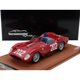 TECNOMODEL FERRARI 250TR TESTAROSSA 3.0L V12 SPIDER N 202 TARGA FLORIO 1960 CLIFF ALLISON - RICHIE GINTHER - GIULIO CABIANCA - R