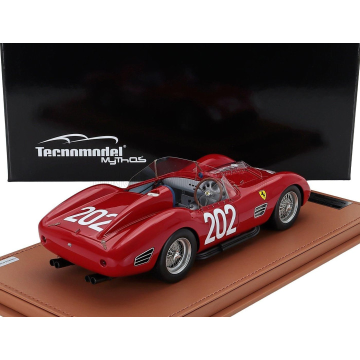 TECNOMODEL FERRARI 250TR TESTAROSSA 3.0L V12 SPIDER N 202 TARGA FLORIO 1960 CLIFF ALLISON - RICHIE GINTHER - GIULIO CABIANCA - R