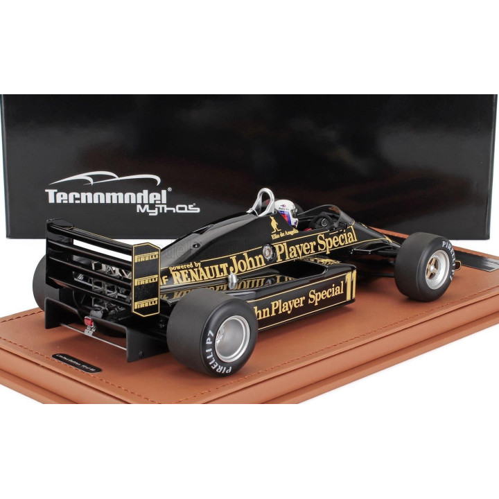 TECNOMODEL LOTUS F1  94T TEAM JPS N 11 EUROPEAN GP (with pilot figure) 1983 ELIO DE ANGELIS - BLACK GOLD 1/18