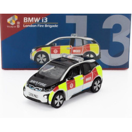 TINY TOYS BMW i3 LONDON FIRE ENGINE BRIGADE DEPARTMENT (B39) 2014 - BLACK WHITE RED YELLOW 1/64
