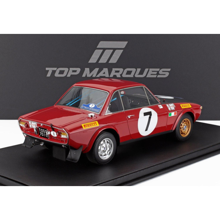 TOPMARQUES LANCIA FULVIA HF 1600 COUPE (night version) N 7 2nd RALLY ACROPOLIS 1972 SIMO LAMPINEN - BO REINICKE - CON VETRINA - 