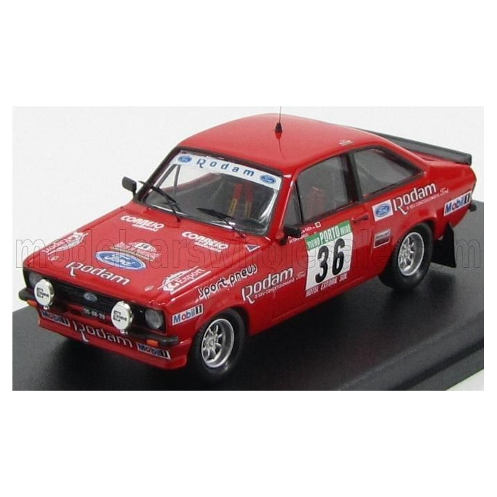 TROFEU FORD ENGLAND ESCORT RS 2000 N 36 Gr.1 2nd RALLY PORTUGAL 1985 P.L.FARIA - A.MANUEL - RED 1/43