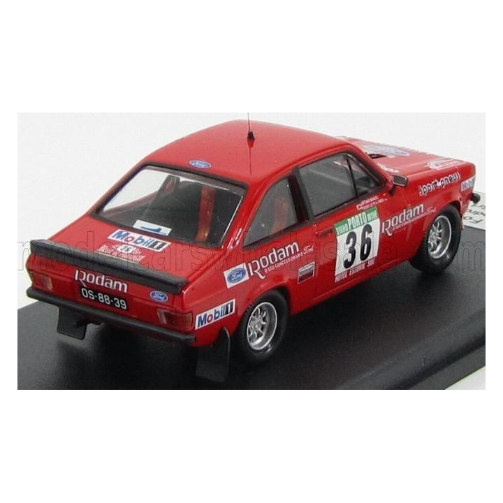TROFEU FORD ENGLAND ESCORT RS 2000 N 36 Gr.1 2nd RALLY PORTUGAL 1985 P.L.FARIA - A.MANUEL - RED 1/43