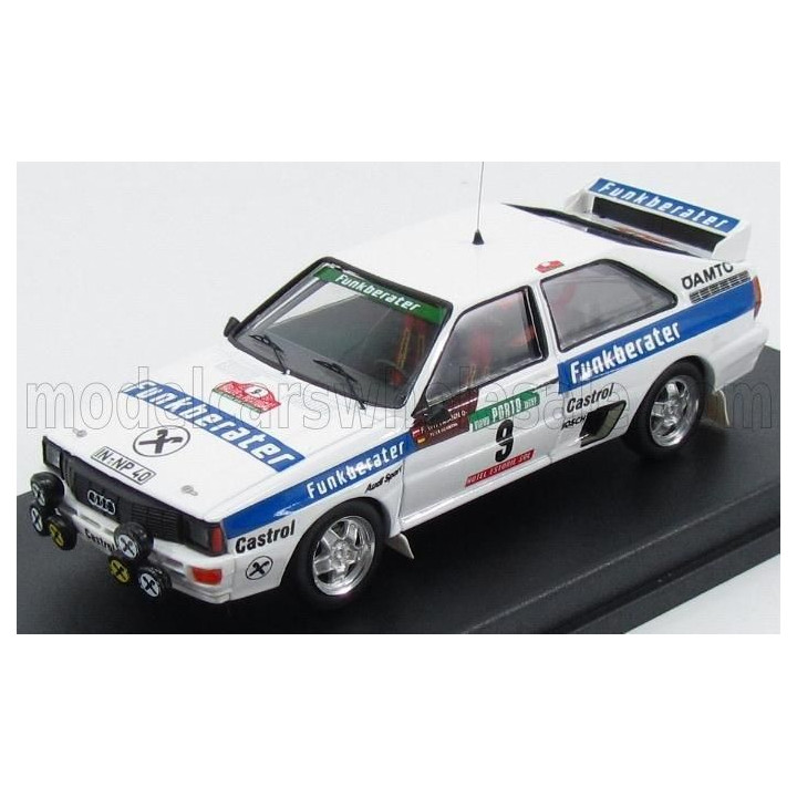 TROFEU AUDI QUATTRO FUNKBERATER N 9 7th RALLY OF PORTUGAL 1983 F.WITTMANN - P.DIEKMANN - WHITE BLUE 1/43