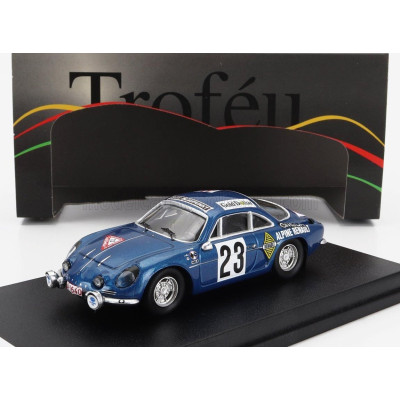 TROFEU RENAULT ALPINE A110 N 23 RALLY 1000 LAKES 1969 JORMA LUSENIUS - SEPPO HALME - BLUE 1/43