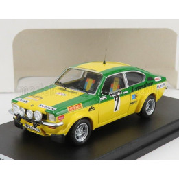 TROFEU OPEL KADETT GT/E (night version) N 7 WINNER RALLY HESSEN 1976 W.SMOLEJ - C.GEISTDORFER - YELLOW GREEN 1/43