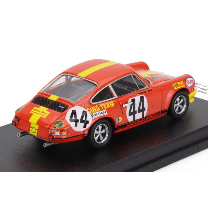 TROFEU PORSCHE 911S COUPE TEAM GELO RACING N 44 24h LE MANS 1972 GEORG LOOS - JEAN SAGE - FRANZ PESCH - RED YELLOW 1/43