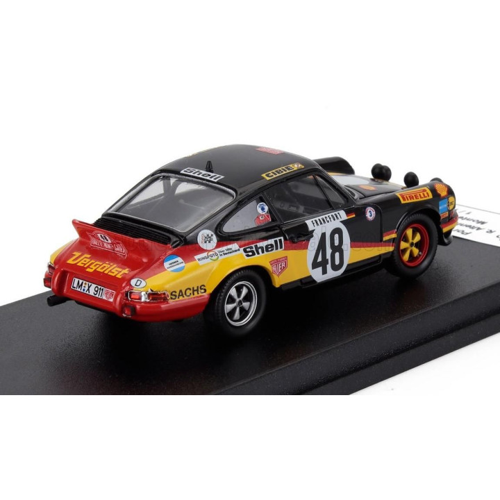 TROFEU PORSCHE 911 CARRERA RS COUPE (night version) N 48 RALLY MONTECARLO 1976 REINER ALTENHEIMER - GERD BLANKENHAGEN - BLACK YE
