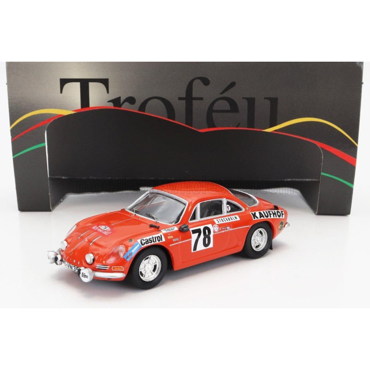 TROFEU RENAULT ALPINE A110 N 78 RALLY MONTECARLO 1975 F.VON DER LEYEN - P.DIEKMANN - DARK ORANGE 1/43
