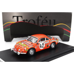 TROFEU RENAULT A110 ALPINE (night version) N 42 RALLY TOUR DE LA REUNION 1979 BERNARD BEGUIN - PHILIPPE OZOUX - ORANGE 1/43