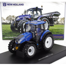 UNIVERSAL HOBBIES NEW HOLLAND T5.120 TRACTOR 2018 - BLUE BLACK 1/32