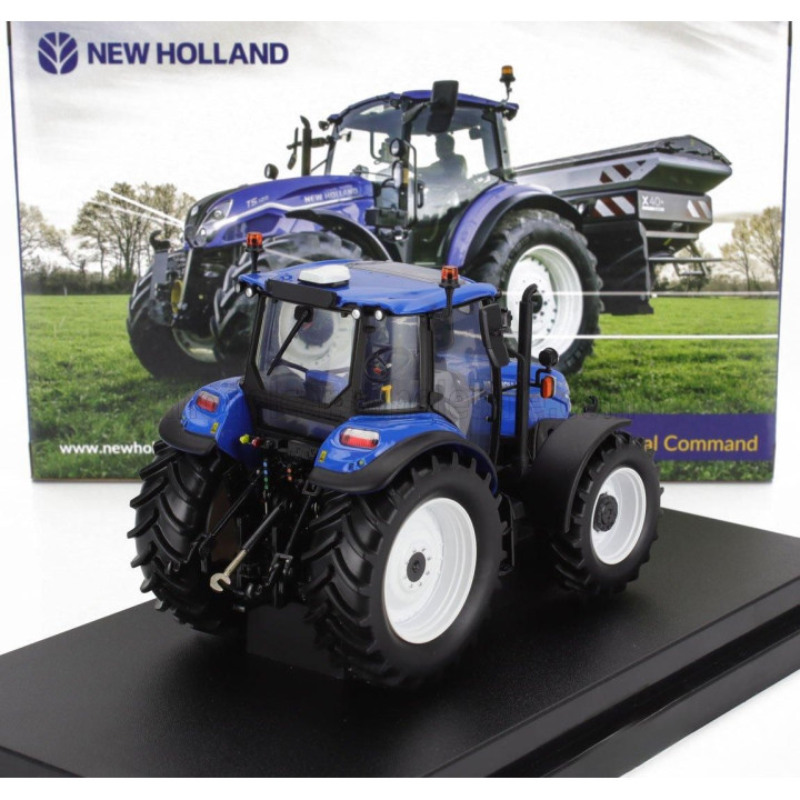 UNIVERSAL HOBBIES NEW HOLLAND T5.120 TRACTOR 2018 - BLUE BLACK 1/32