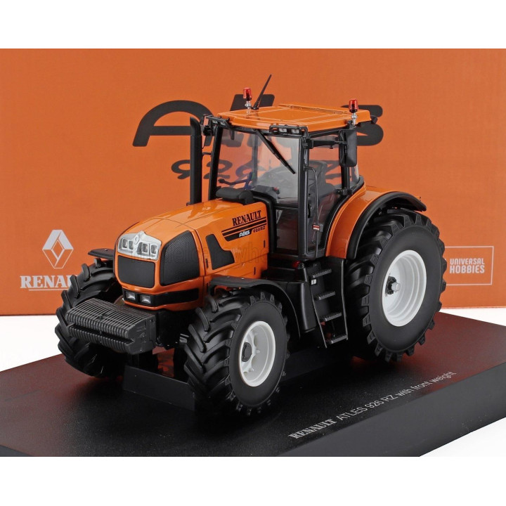 UNIVERSAL HOBBIES RENAULT ATLES 926RZ TRACTOR WITH FIXED FRONT WEIGHT 2020 - YELLOW BLACK 1/32