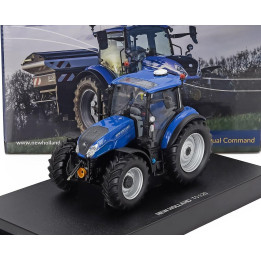 UNIVERSAL HOBBIES NEW HOLLAND T5.120 TRACTOR 2018 - BLUE BLACK 1/32