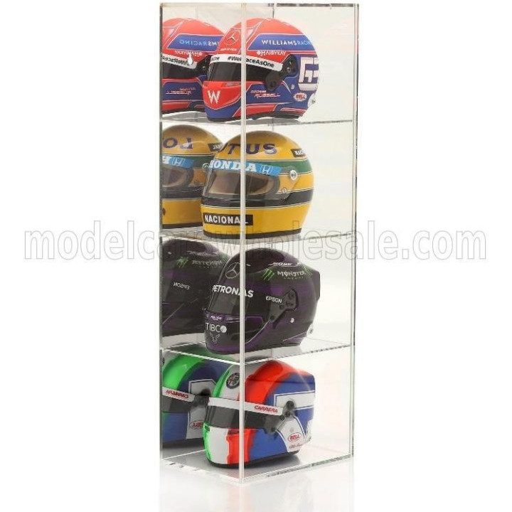 VETRINA DISPLAY BOX VETRINA DISPLAY BOX HIGHT QUALITY SHOWCASE FOR UP TO 4 HELMETS 1/2 Lungh.LENGTH cm 21 X Largh.WIDTH cm 15.5 