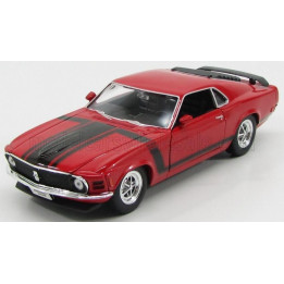 WELLY FORD USA MUSTANG BOSS 302 1970 - RED BLACK 1/24