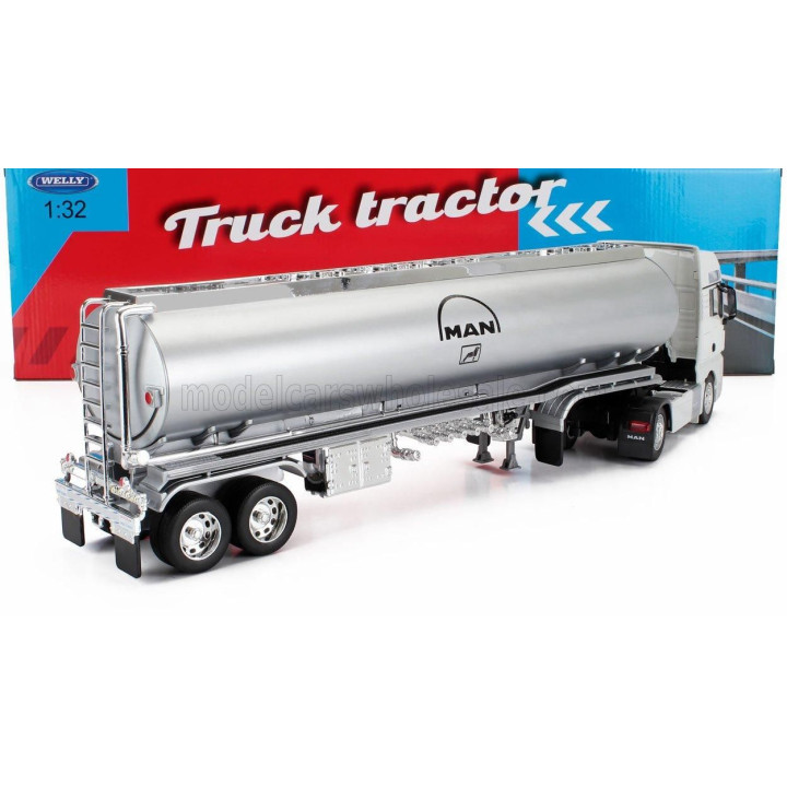 WELLY MAN TGX 18.440 XXL TANKER TRUCK 2019 - WHITE SILVER 1/32