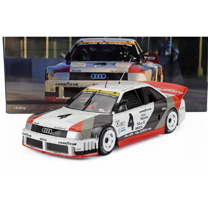 WERK83 AUDI 90 QUATTRO TEAM AUDI SPORT N 4 IMSA SEARS POINT 1989 HANS JOACHIM STUCK - WHITE GREY RED 1/18