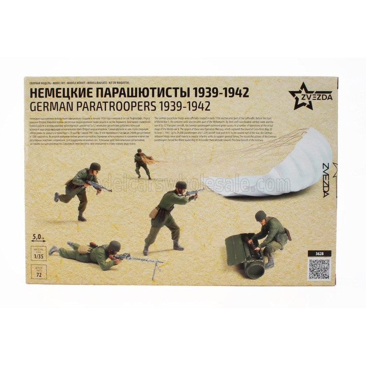 ZVEZDA FIGURES GERMAN PARATROOPERS 1942 1/35