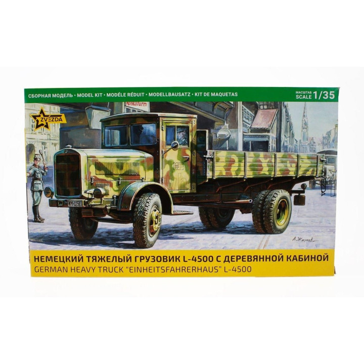 ZVEZDA MERCEDES BENZ L4500 GERMAN HEAVY MILITARY TRUCK 1944 1/35