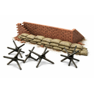 Tamiya 1:48 Sada tehlovej steny, vreciek s pieskom a barikády | RCsvet