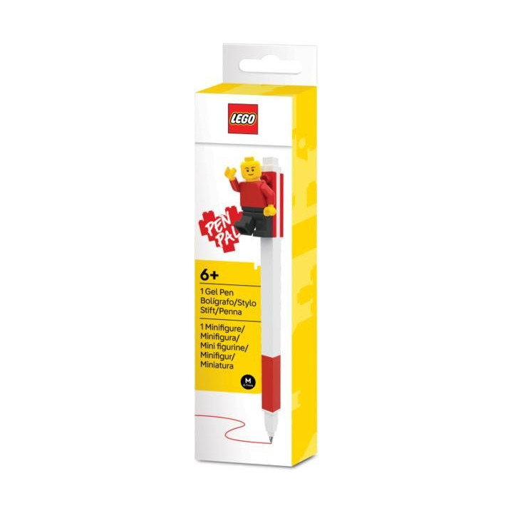 LEGO gelové pero s minifigurkou černé