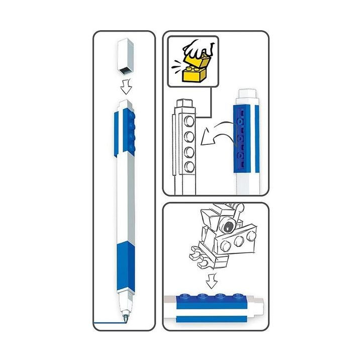 LEGO gelové pero s minifigurkou červené