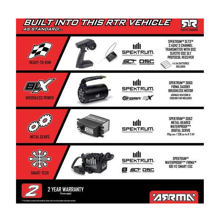 Arrma Infraction 223S DSC BLX 1:8 RTR černá