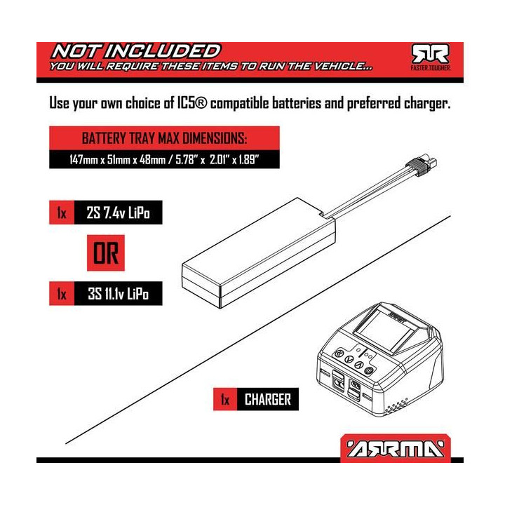 Arrma Infraction 223S DSC BLX 1:8 RTR černá