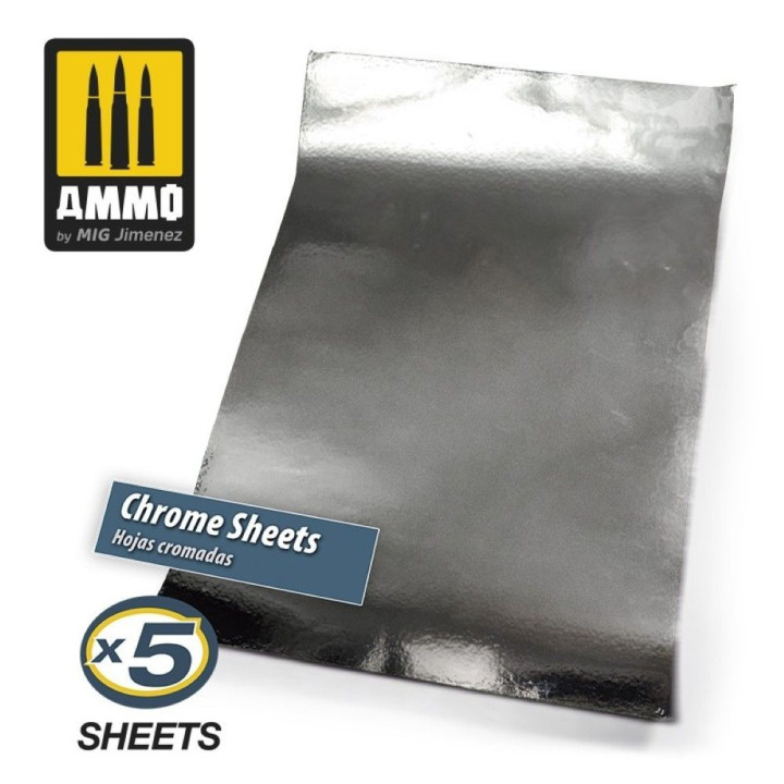 Chrome Sheets 280mm x 195mm (5ks) / A.MIG-8248 | RCsvet