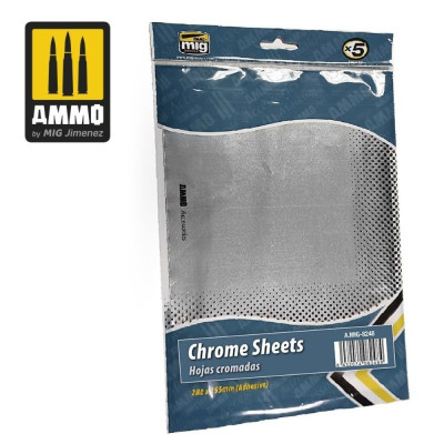 Chrome Sheets 280mm x 195mm (5ks) / A.MIG-8248 | RCsvet