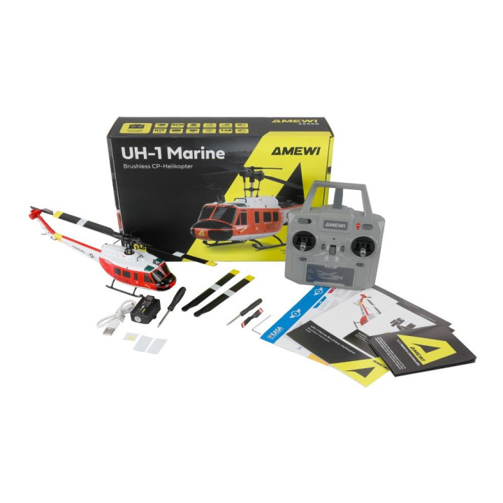 UH-1 NÁMORNÝ BEZKEFLOVÝ VRTUĽNÍK CP, 6-KANÁLOVÝ 6G/3D RTF | RCsvet