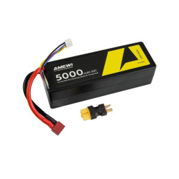 Lipo akku 3s 11,1V 5000mah 50C T-plug, adapter t-XT60 | RCsvet