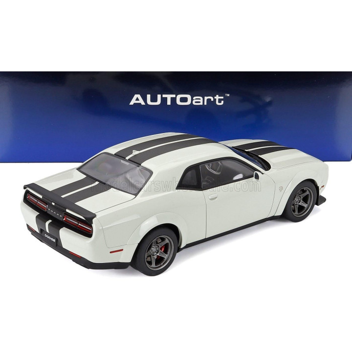AUTOART DODGE CHALLENGER SRT SUPER STOCK COUPE 2023 - WHITE 1/18