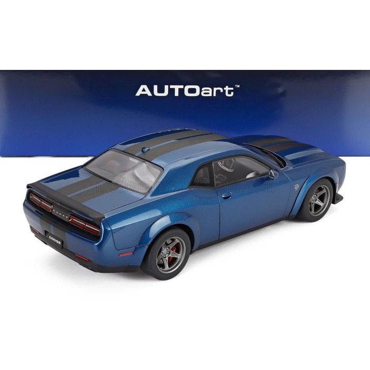 AUTOART DODGE CHALLENGER SRT SUPER STOCK COUPE 2023 - BLUE 1/18
