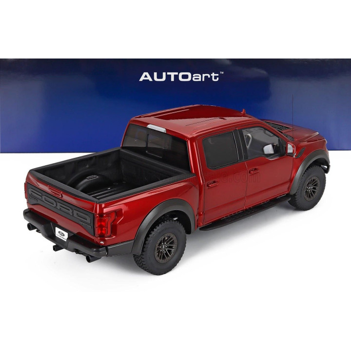 AUTOART FORD USA F-150 RAPTOR PICK-UP DOUBLE CABINE 2019 - RUBY RED 1/18