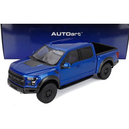 AUTOART FORD USA F-150 RAPTOR PICK-UP DOUBLE CABINE 2019 - BLUE 1/18