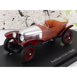 AUTOCULT AMILCAR CGS 3 SKIFF FRANCE 1925 - SILVER RED 1/43