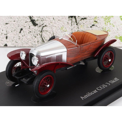 AUTOCULT AMILCAR CGS 3 SKIFF FRANCE 1925 - SILVER RED 1/43