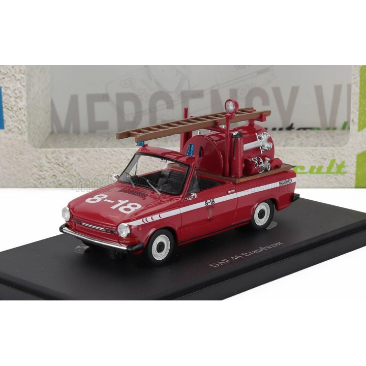 AUTOCULT DAF 46 BRANDWEER FIRE ENGINE PICK-UP THE NETHERLANDS 1974 - RED 1/43