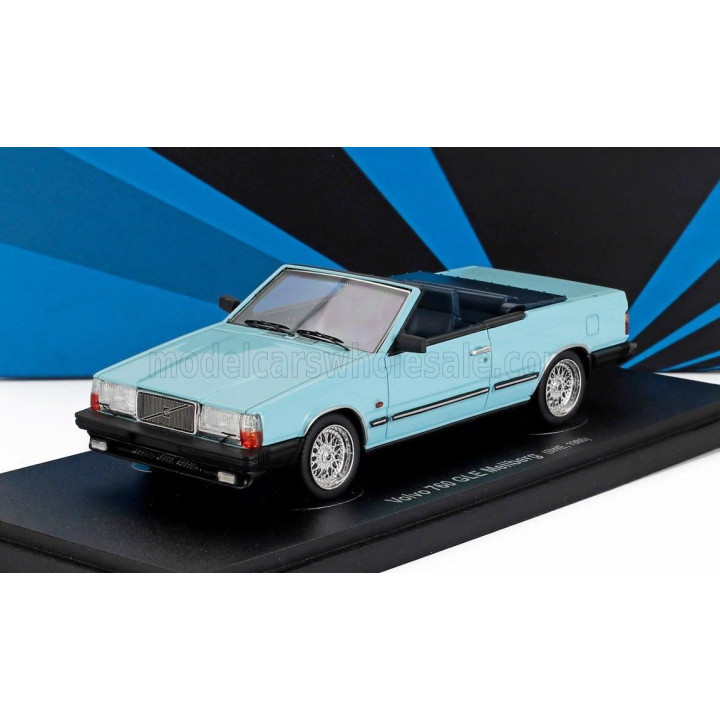 AVENUE43 VOLVO 760 GLE MERLBERG CABRIOLET OPEN SWEDEN 1985 - LIGHT BLUE 1/43