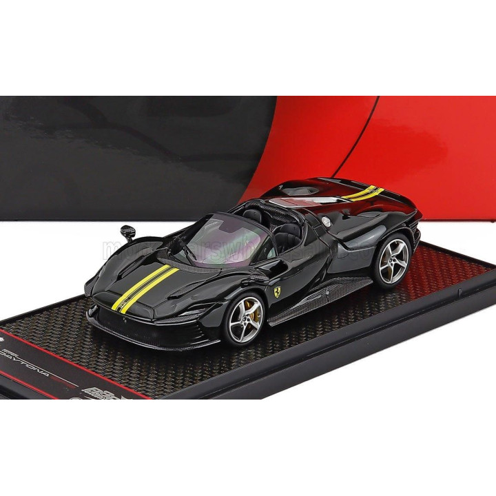 BBR MODELS FERRARI DAYTONA SP3 SERIE ICONA OPEN ROOF 2022 - VERDE BRITISH - GREEN YELLOW 1/43