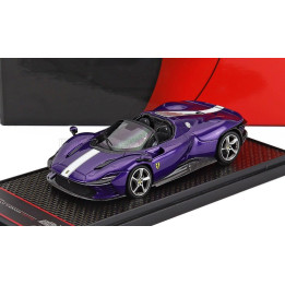 BBR MODELS FERRARI DAYTONA SP3 SERIE ICONA OPEN ROOF 2022 - VIOLA DINO - PURPLE WHITE 1/43