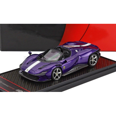 BBR MODELS FERRARI DAYTONA SP3 SERIE ICONA OPEN ROOF 2022 - VIOLA DINO - PURPLE WHITE 1/43