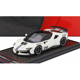 BBR MODELS FERRARI SF90 XX STRADALE N 78 2024 - BIANTO ITALIA - MATT WHITE BLACK 1/43