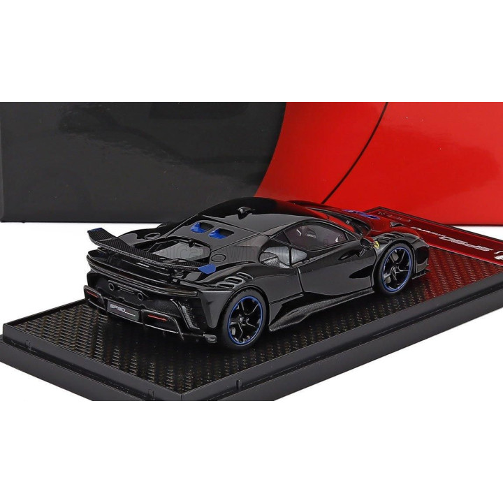 BBR MODELS FERRARI SF90 XX STRADALE 2024 - NERO DS - BLACK LIGHT BLUE 1/43