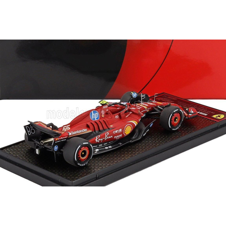 BBR MODELS FERRARI F1  SF-24 TEAM SCUDERIA FERRARI SF24 N 55 WINNER MEXICO GP 2024 CARLOS SAINZ Jr. - RED BLACK 1/43